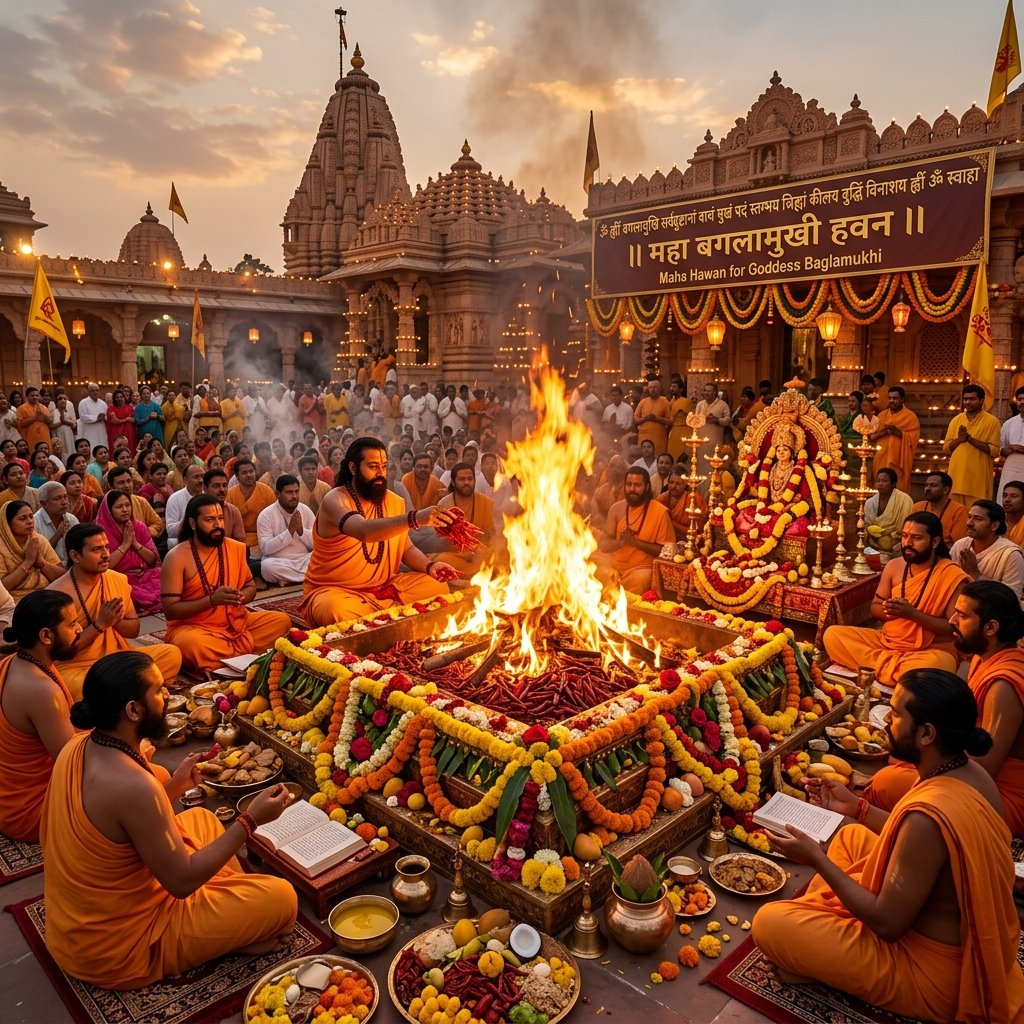 11000 Mirchi Maa Baglamukhi Shatru Nashak Maha Tantra Hawan